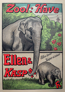 Plakat Ellen laerer Kasper_genoptryk_zoo